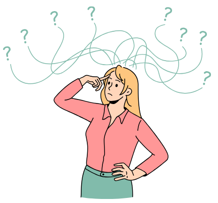 Une femme qui se pose des questions.